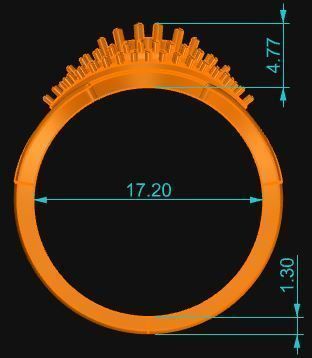 Minimalist Ring 50 3D print model_6