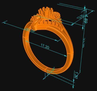 Minimalist Ring 54 3D print model_8