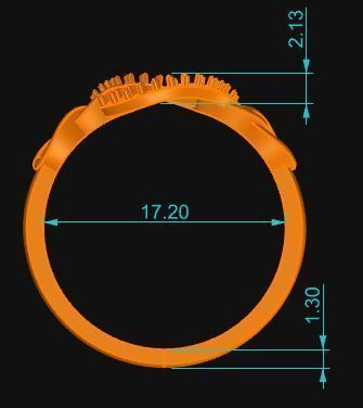 Minimalist Ring 55 3D print model_7
