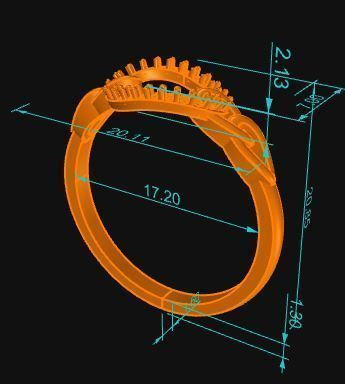 Minimalist Ring 55 3D print model_8