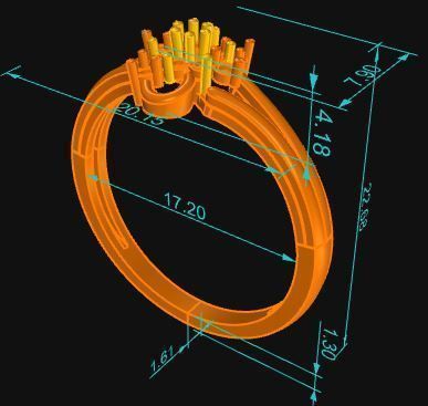 Minimalist Ring 68 3D print model_7
