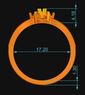 Minimalist Ring 68 3D print model_8