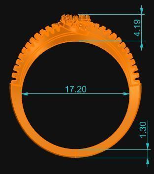 Minimalist Ring 70 3D print model_8