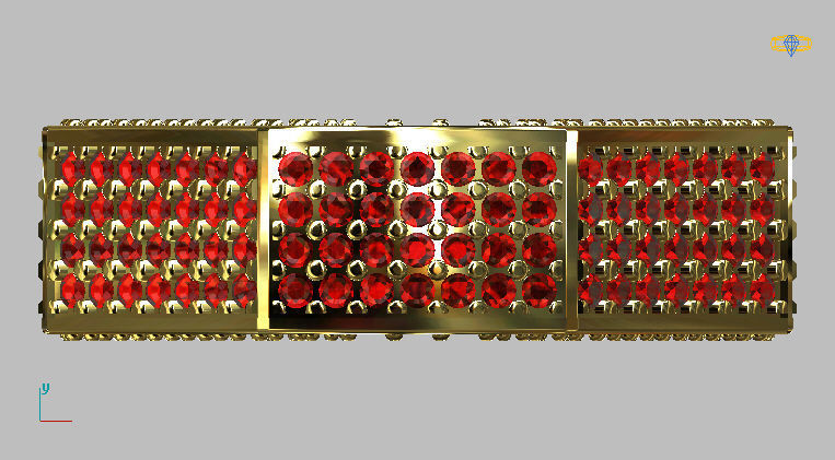 Octagonal Ring Gemstones 3D print model_7