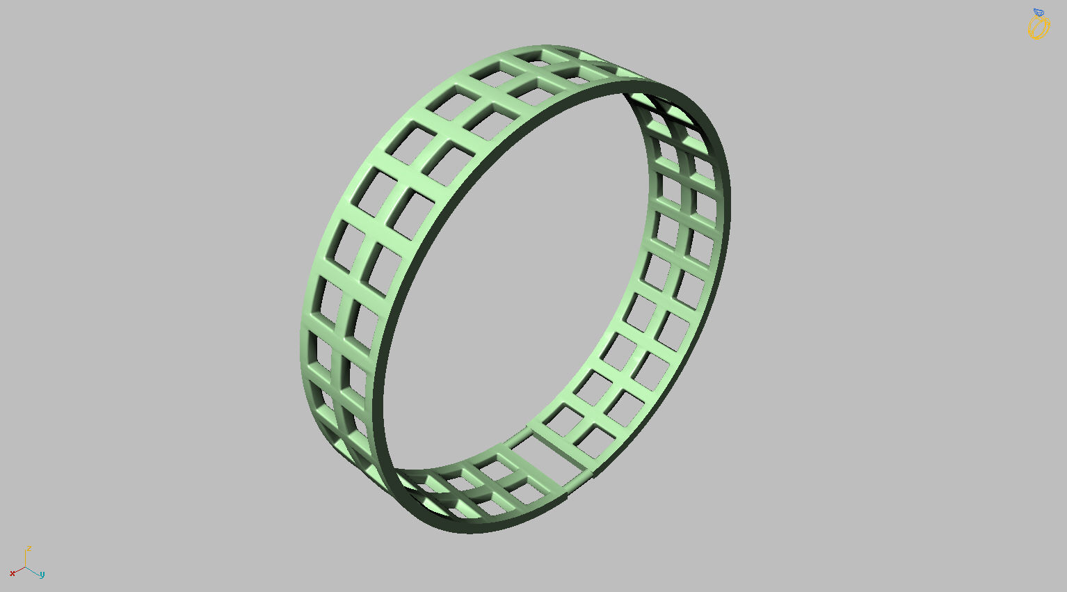 Octagonal Ring Gemstones 3D print model_9