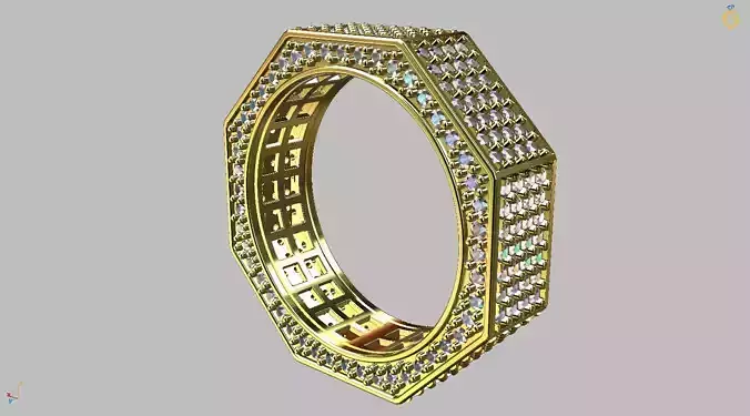 Octagonal Ring Gemstones