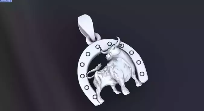  Bull pendant 3D print model