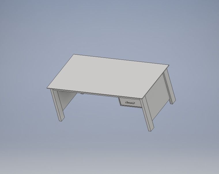  study desk 3D model_3
