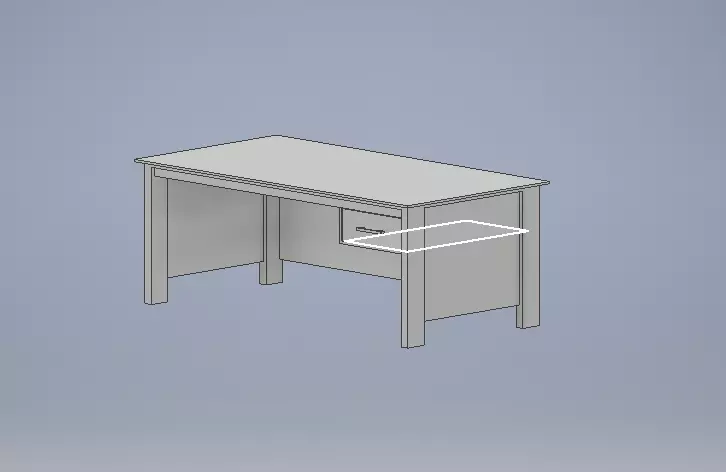  study desk 3D model_0