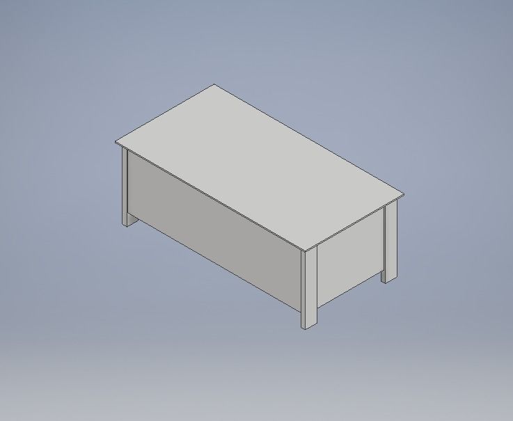  study desk 3D model_5
