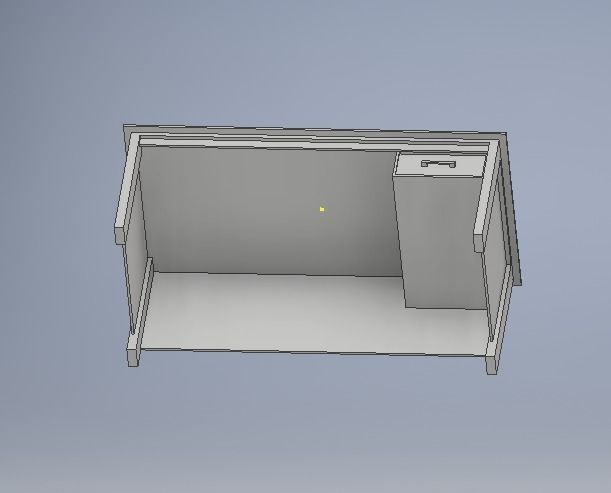  study desk 3D model_4
