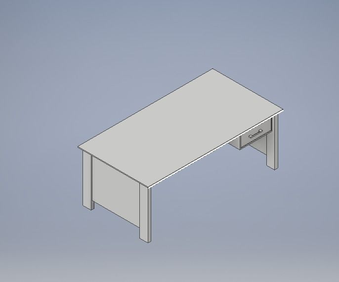 study desk 3D model_6
