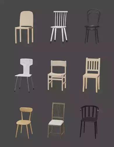 Chair 9 Collection 3D Model