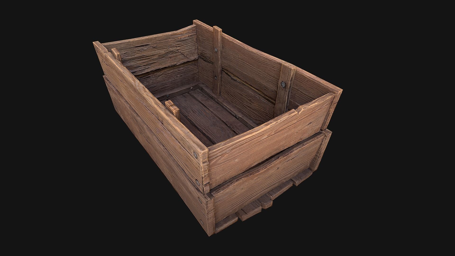 Crate Ginger Box Crate Stand Low-poly 3D model_15