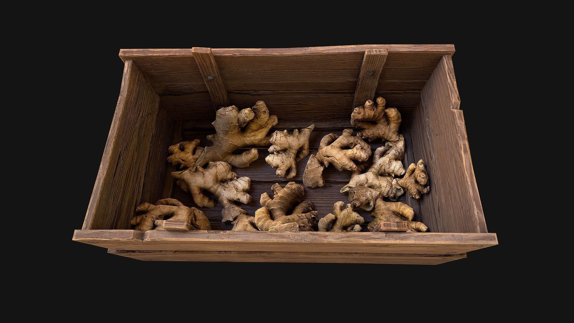 Crate Ginger Box Crate Stand Low-poly 3D model_21