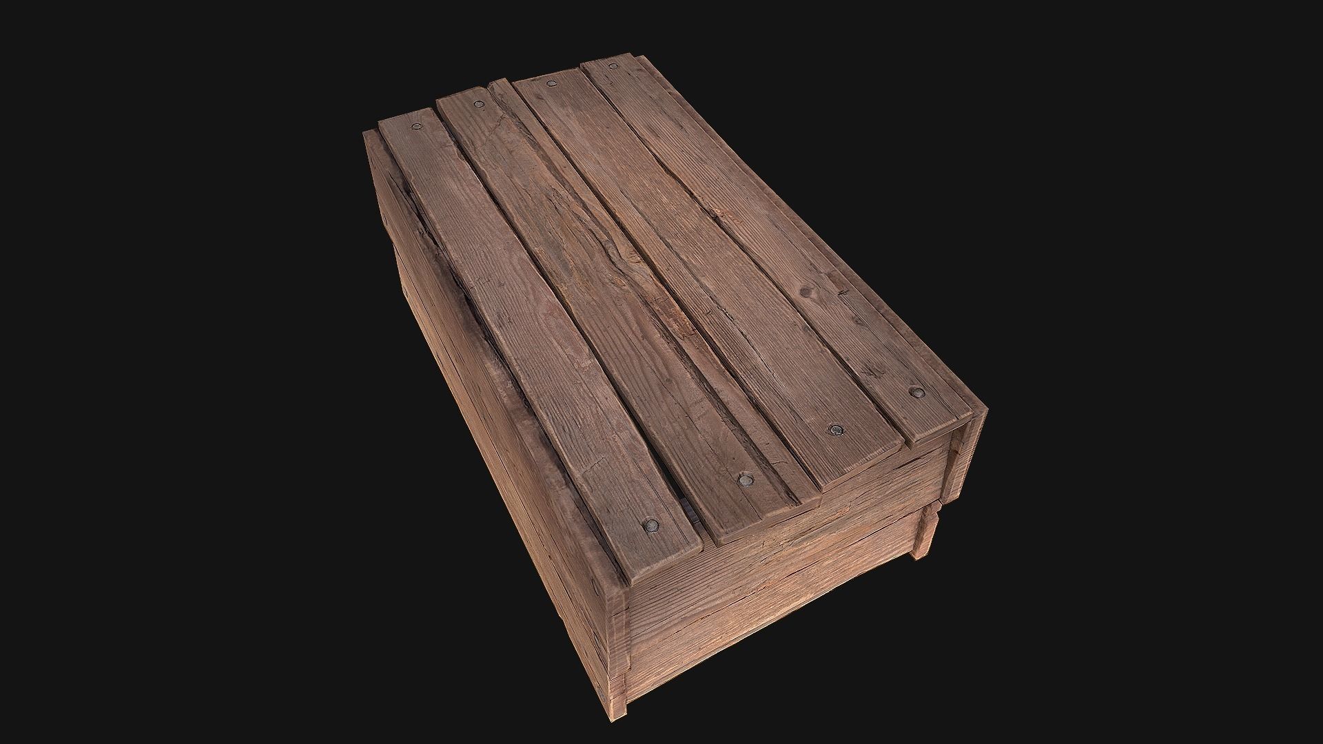 Crate Ginger Box Crate Stand Low-poly 3D model_17