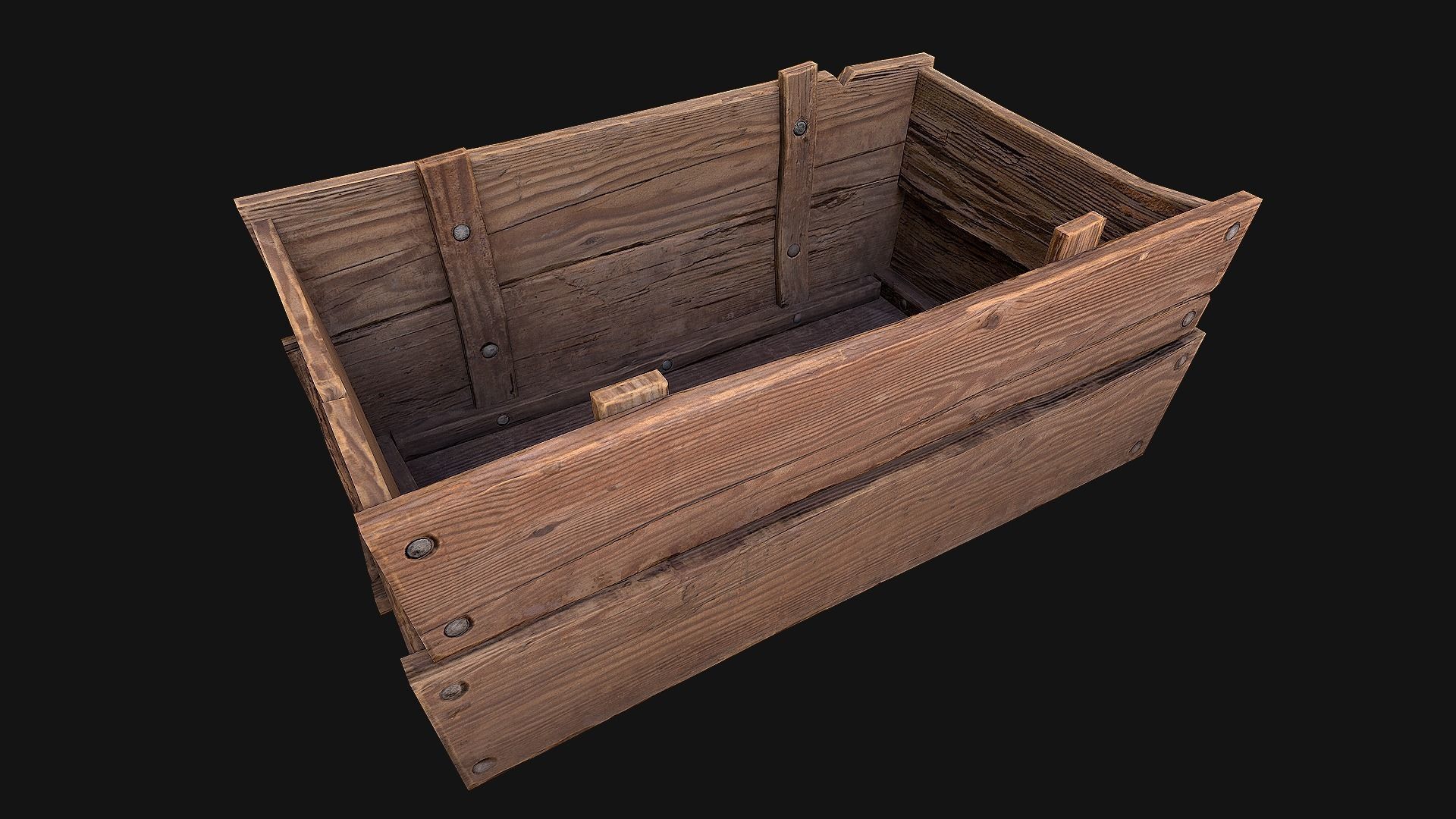 Crate Ginger Box Crate Stand Low-poly 3D model_16