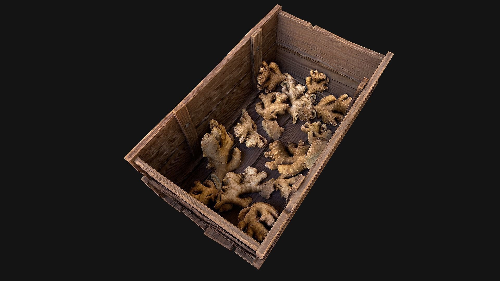 Crate Ginger Box Crate Stand Low-poly 3D model_20