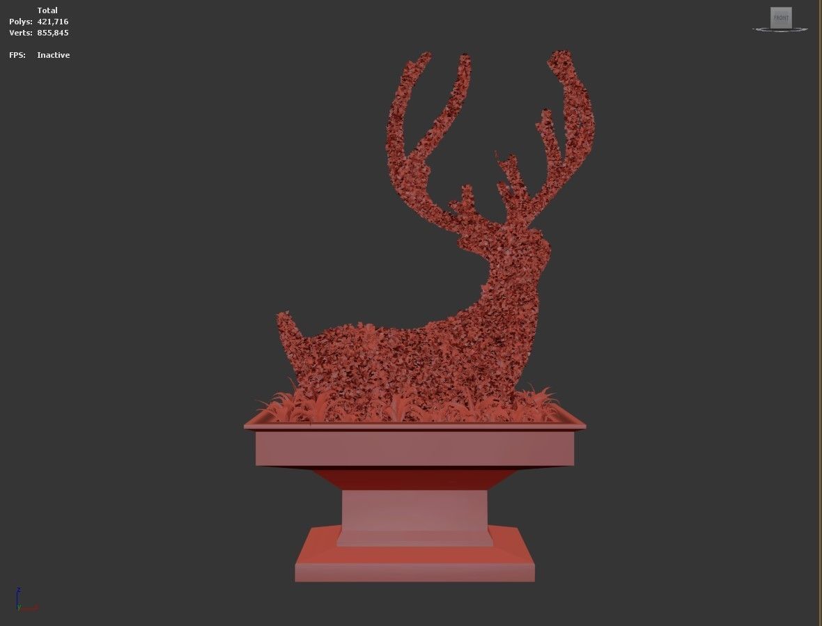 Topiary Deer 3D model_18
