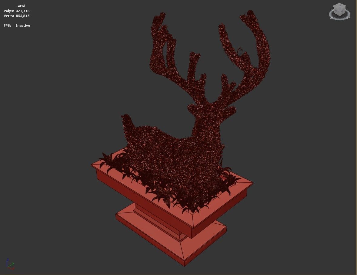 Topiary Deer 3D model_16