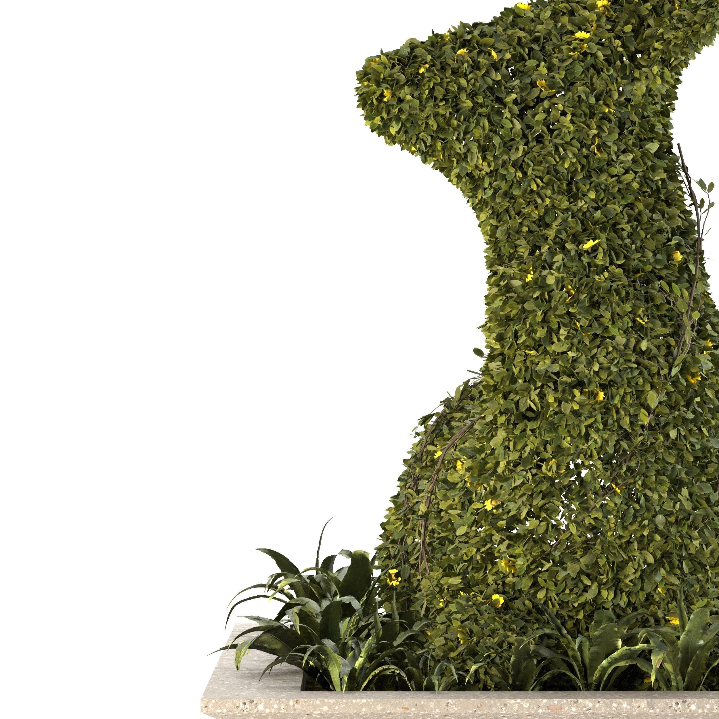 Topiary Deer 3D model_9