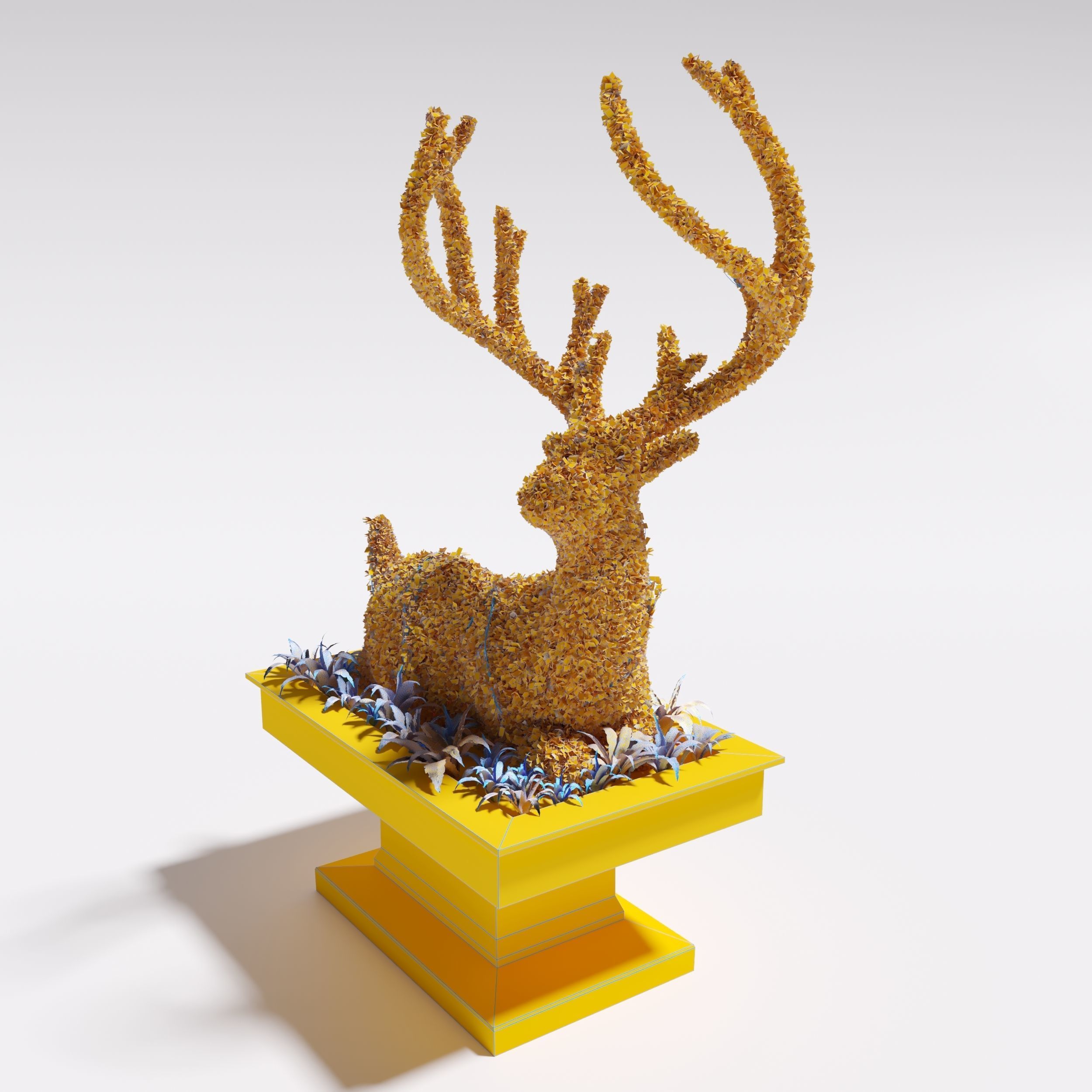 Topiary Deer 3D model_12