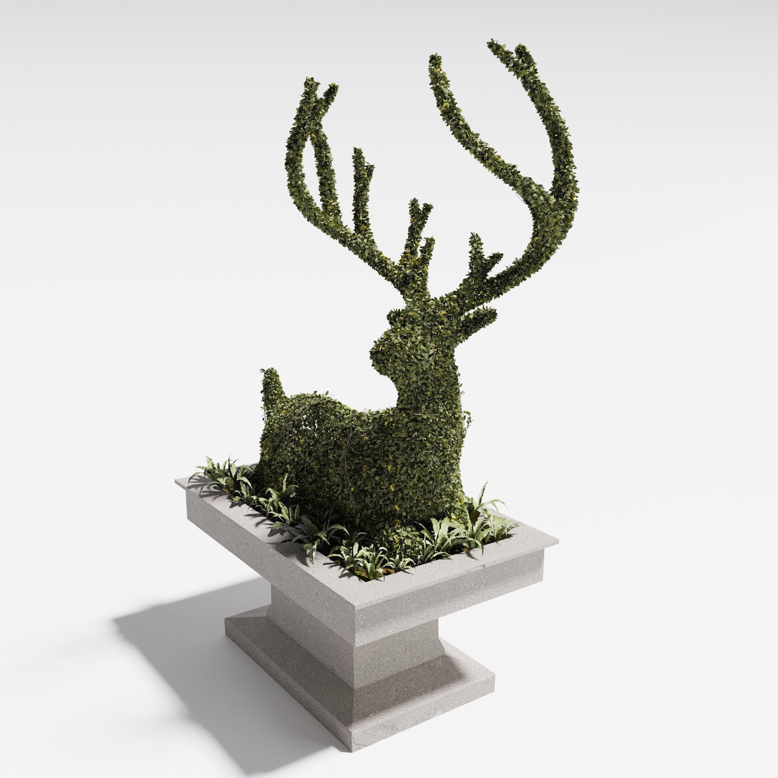 Topiary Deer 3D model_7
