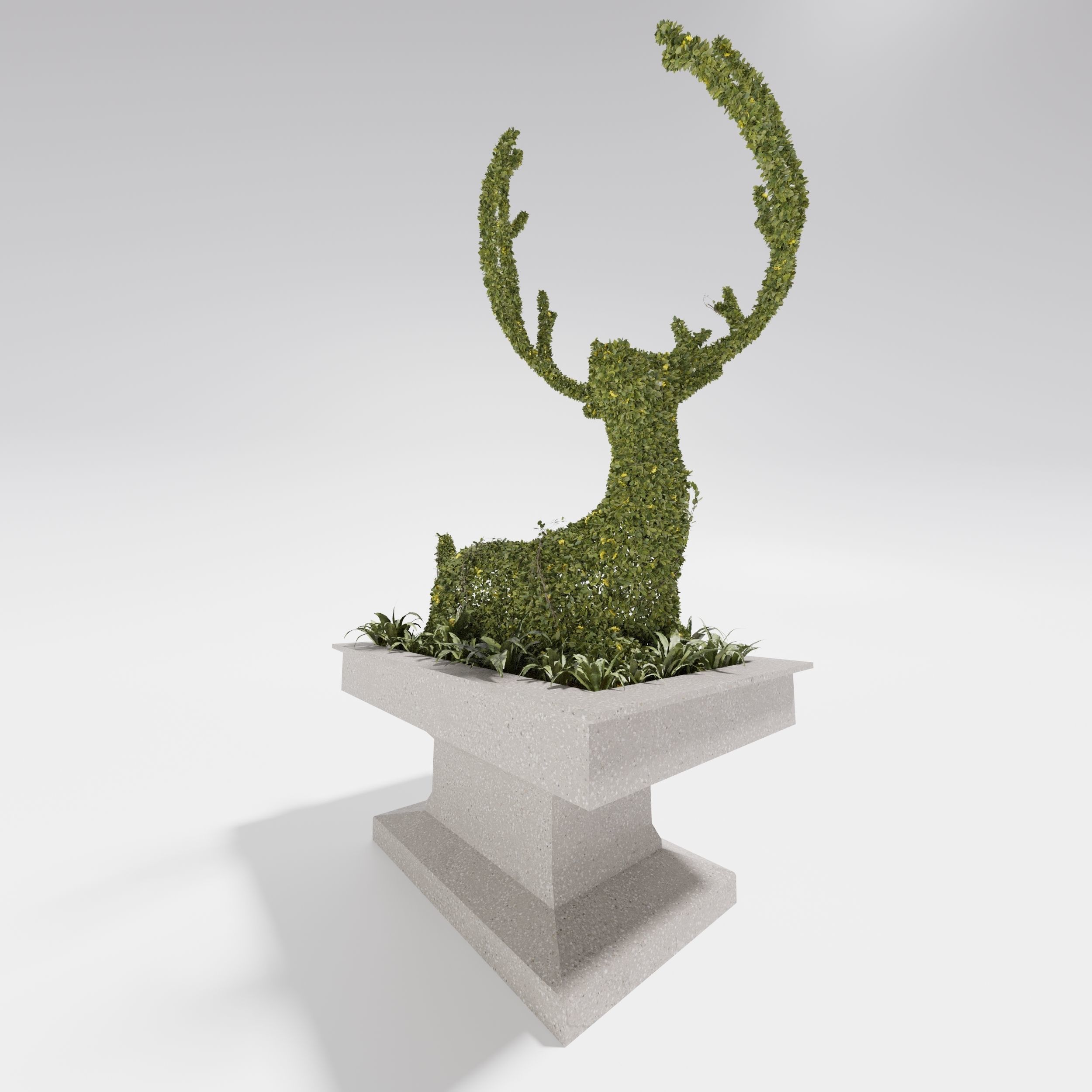 Topiary Deer 3D model_11