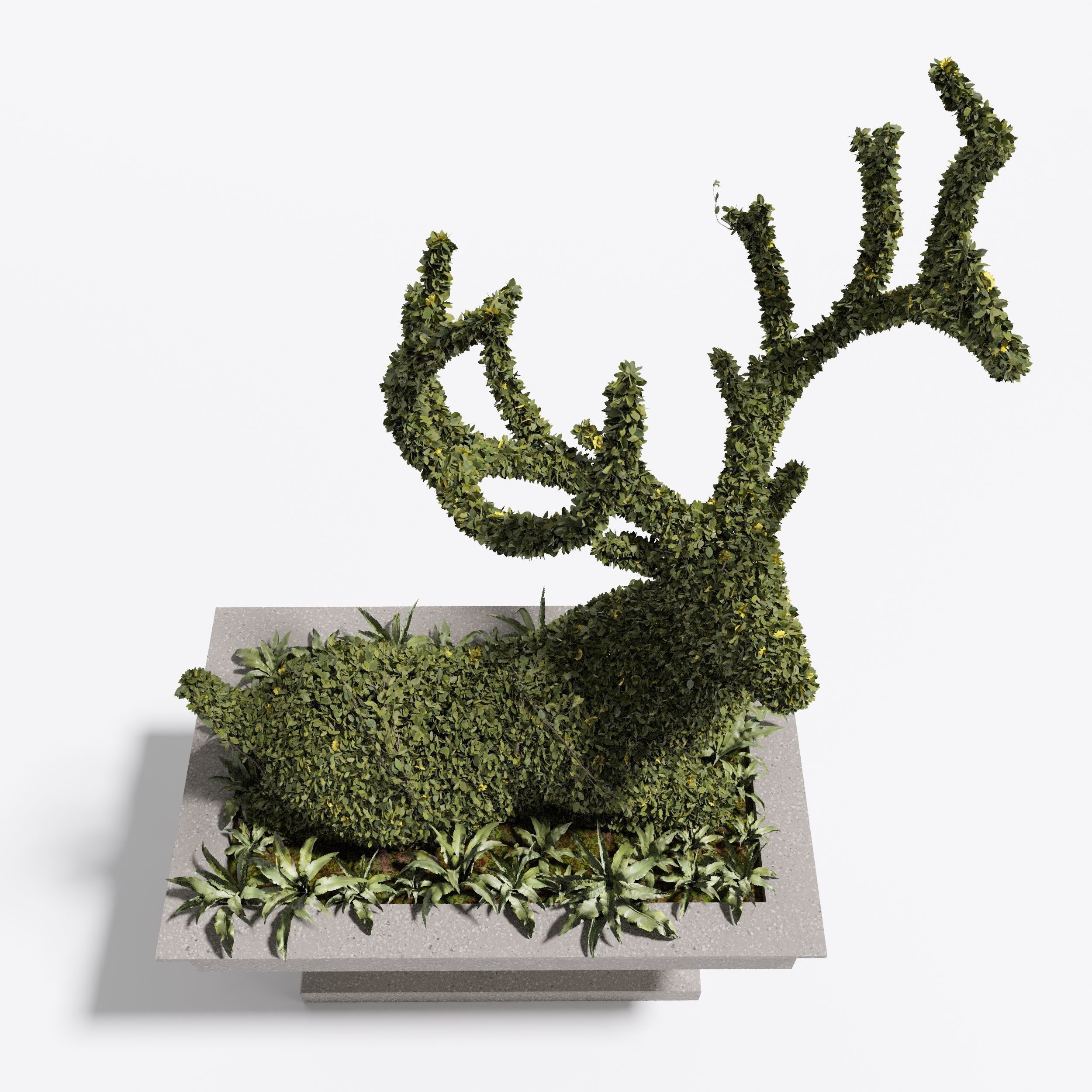 Topiary Deer 3D model_10