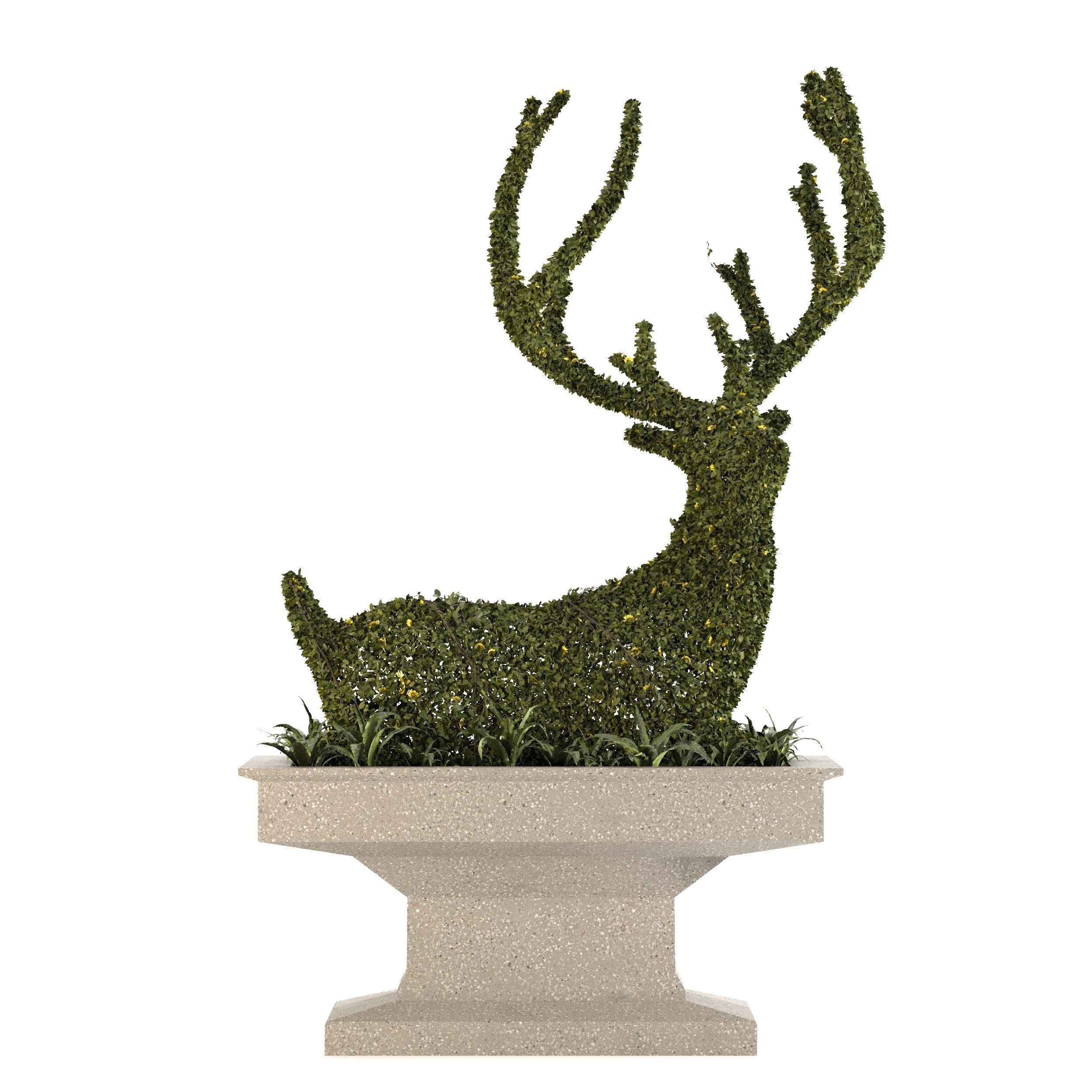 Topiary Deer 3D model_5