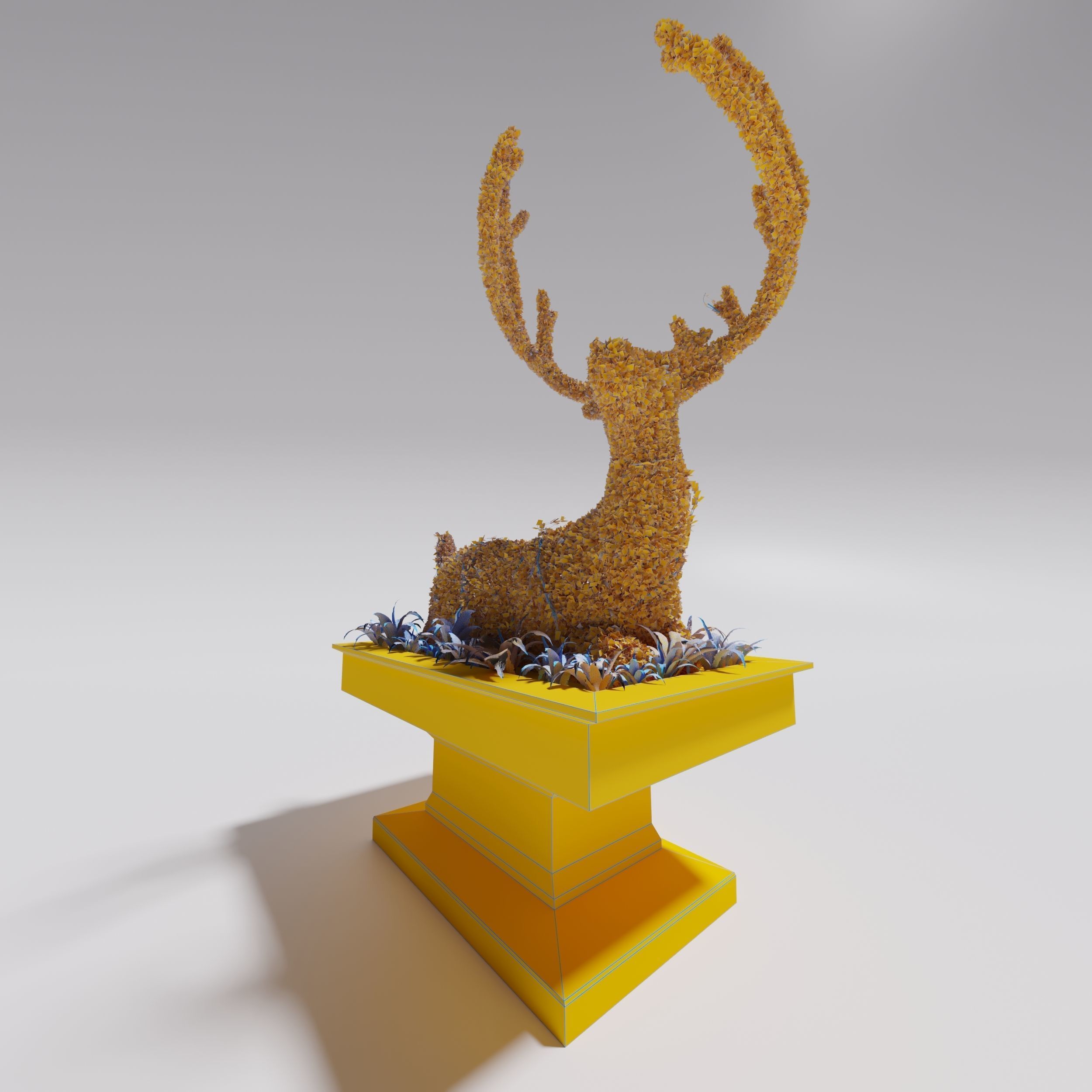 Topiary Deer 3D model_13