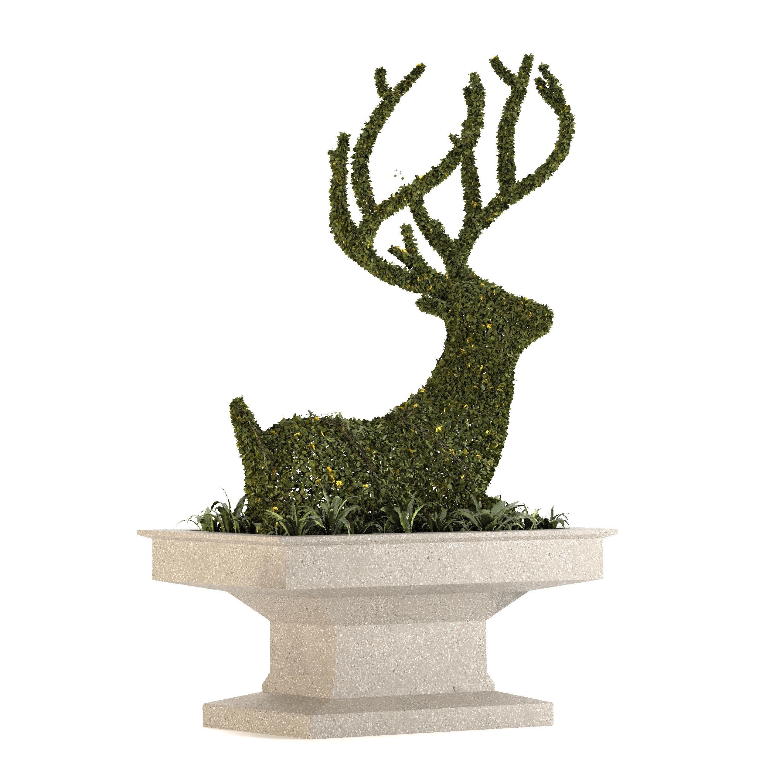 Topiary Deer 3D model_4