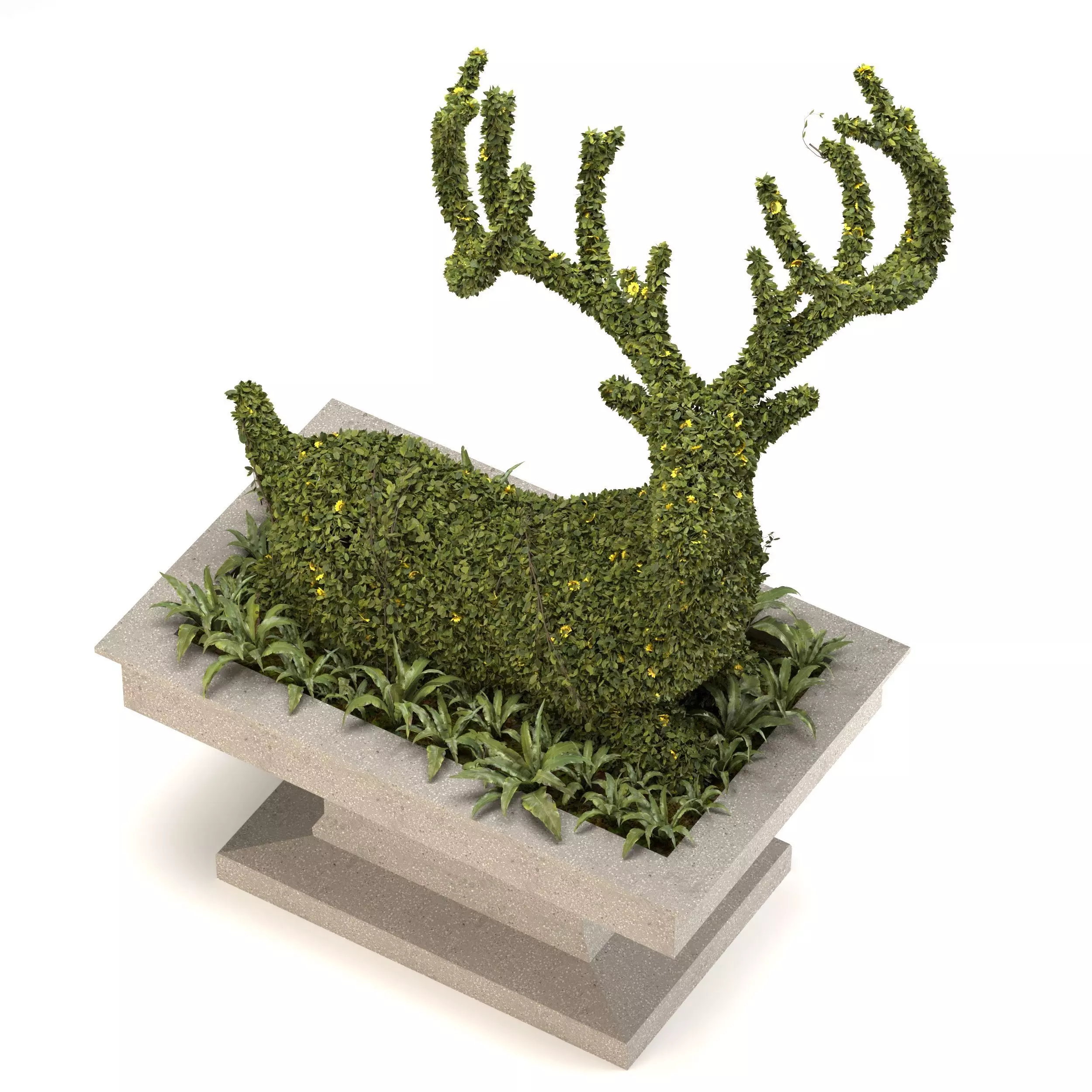 Topiary Deer 3D model_0
