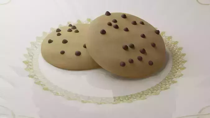 Semi Photo Realistic Cookie with Choco chips