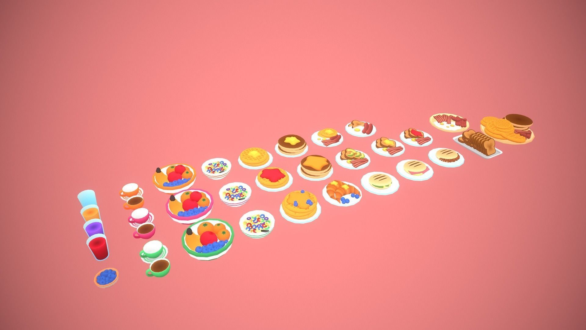 Furniture - Kitchen Pack Low-poly 3D model_11