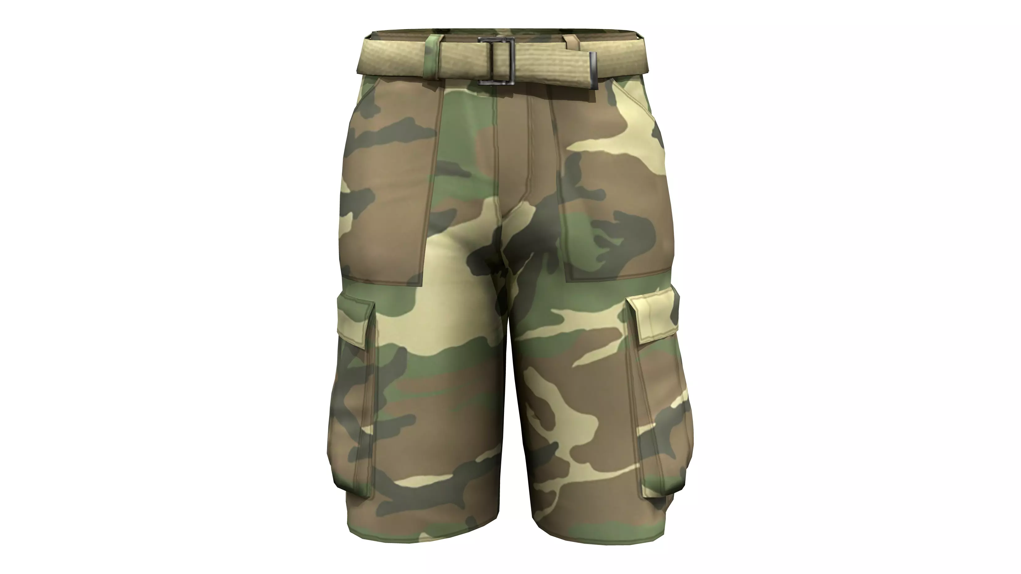 Cargo Shorts Low-poly 3D model