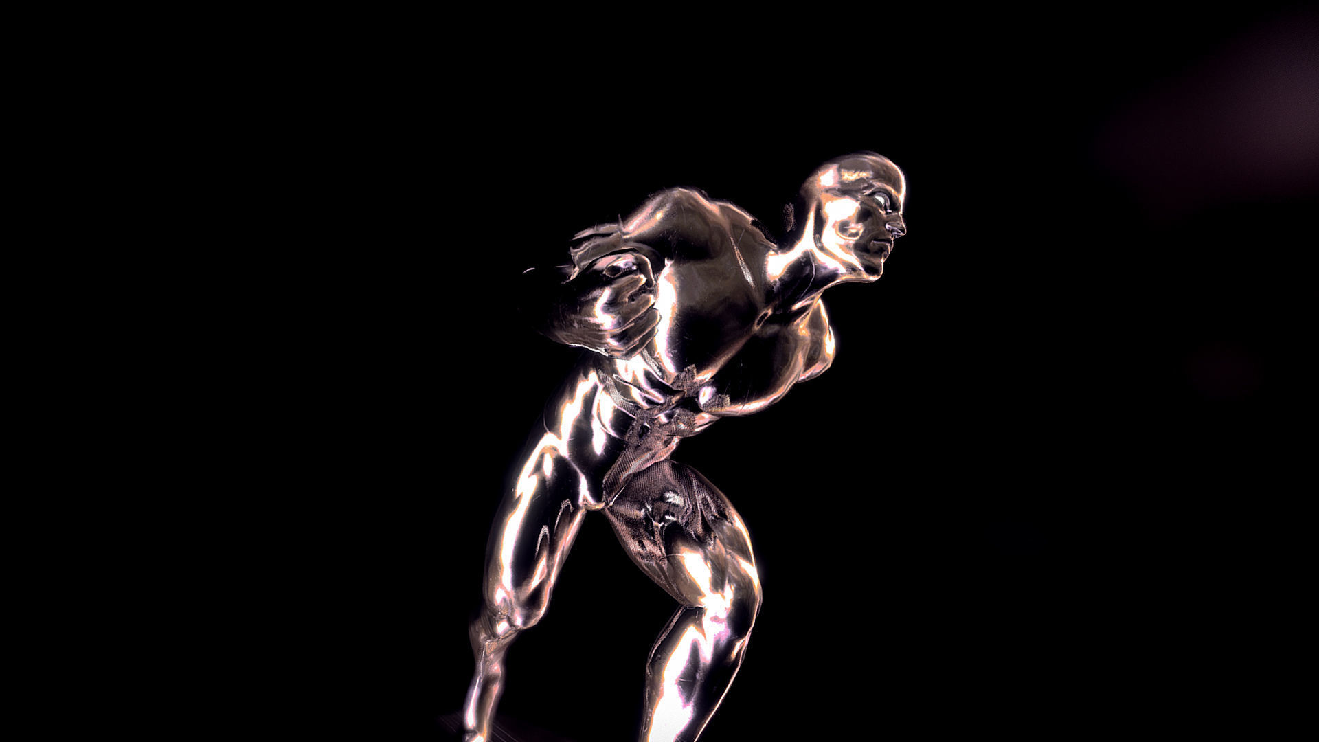 Silver Surfer Low-poly 3D model_1