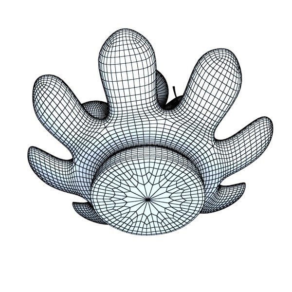 Yellow Apples in Bowl 3D model_22