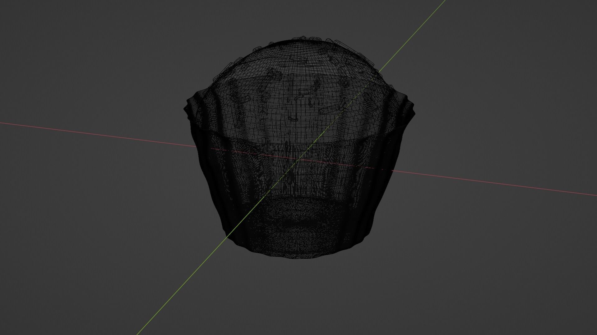 Realistic Chocolate Cupcake with Sprinkles 3D model_7