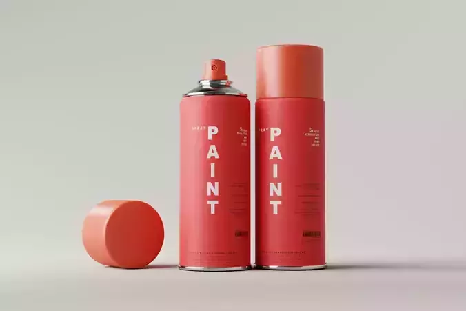 Spray Paint Can Low-poly 3D model