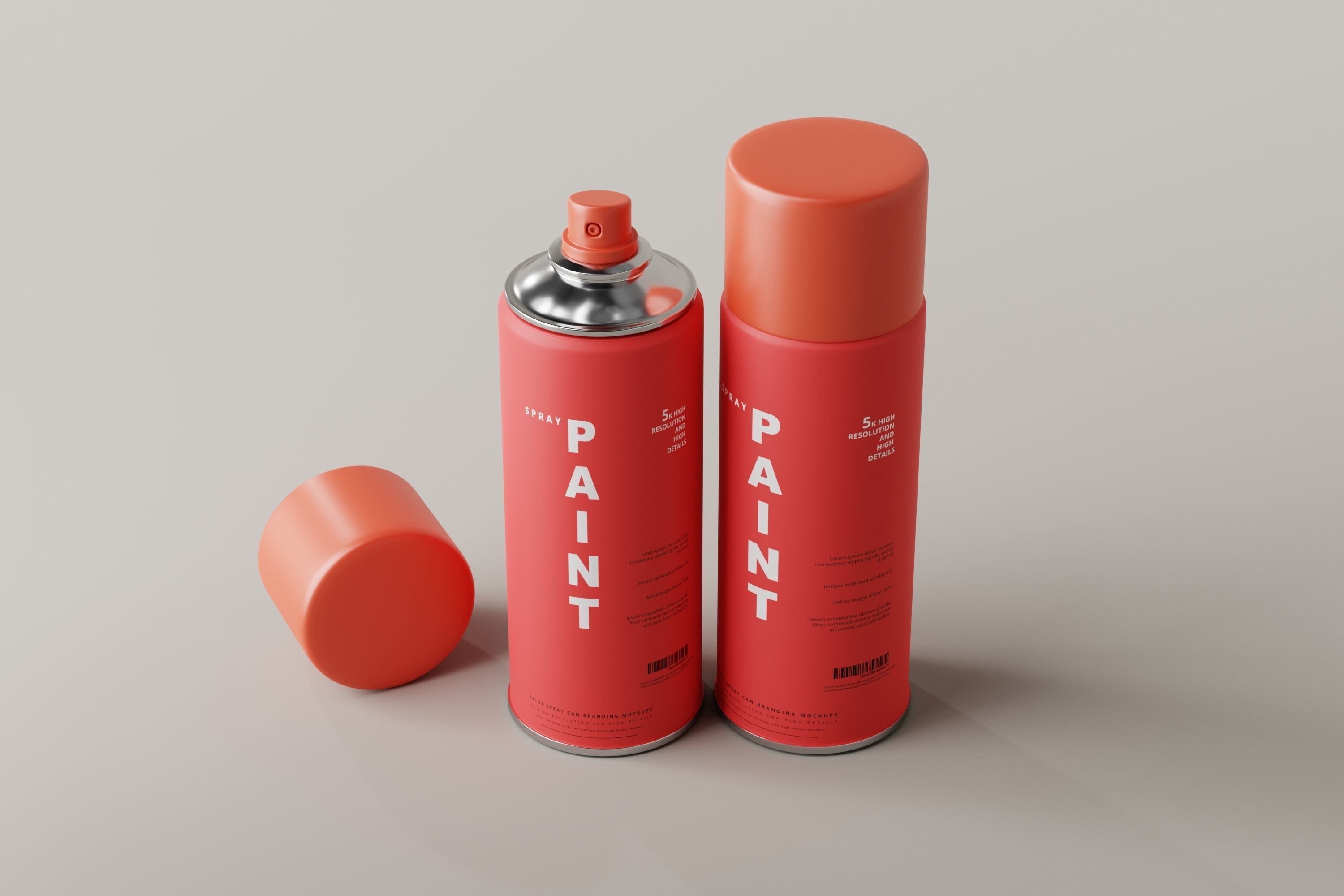 Spray Paint Can Low-poly 3D model_1