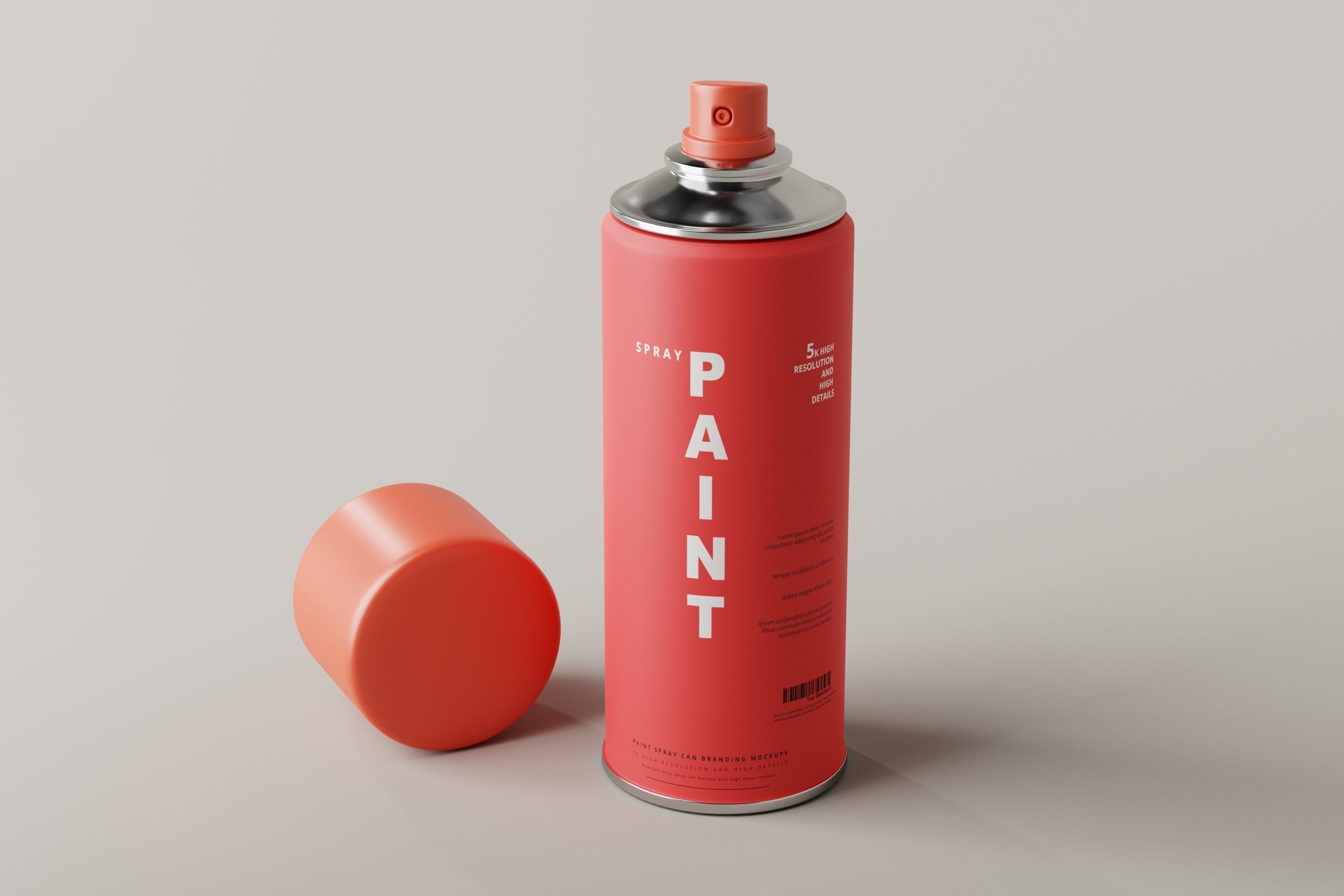 Spray Paint Can Low-poly 3D model_2