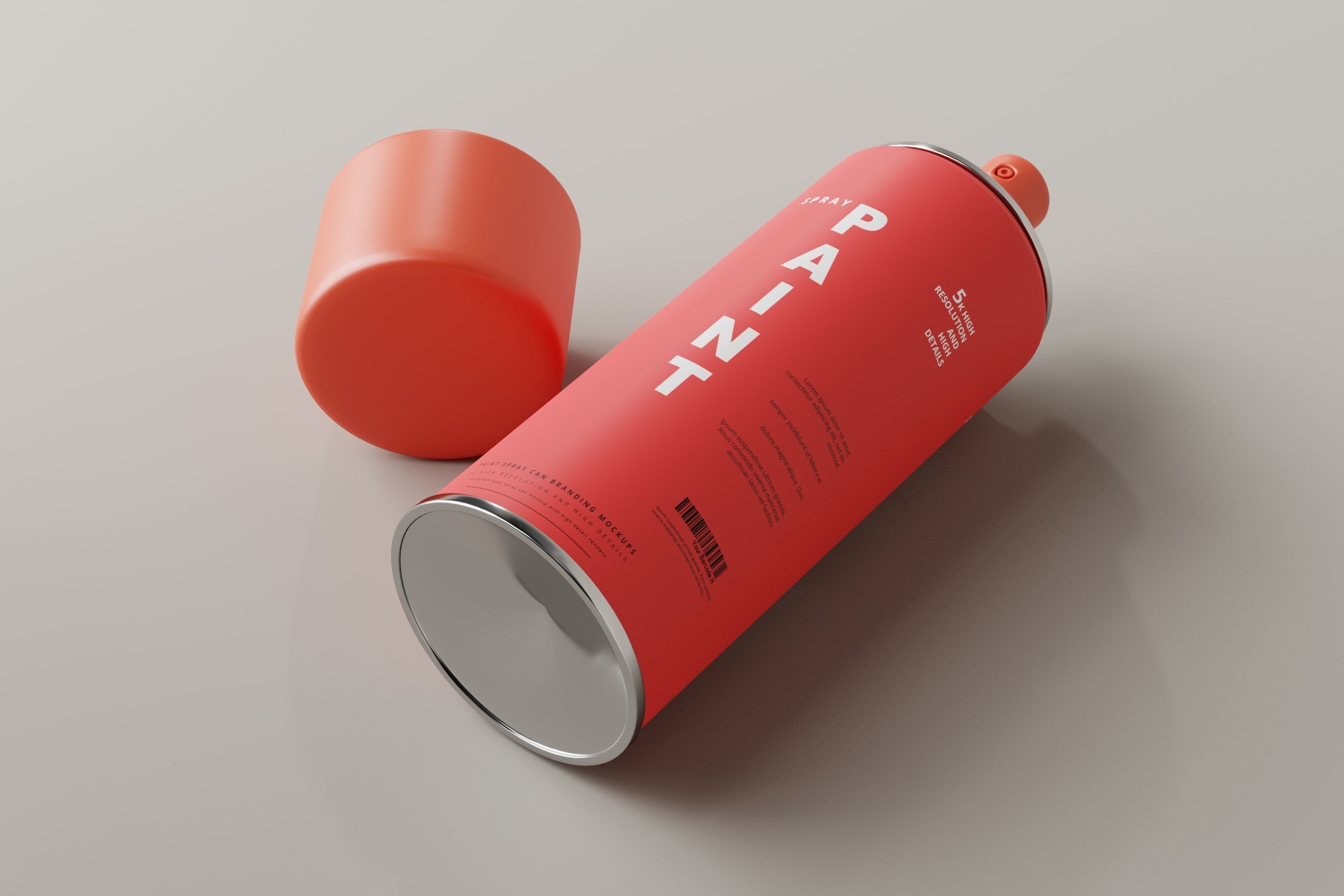Spray Paint Can Low-poly 3D model_4