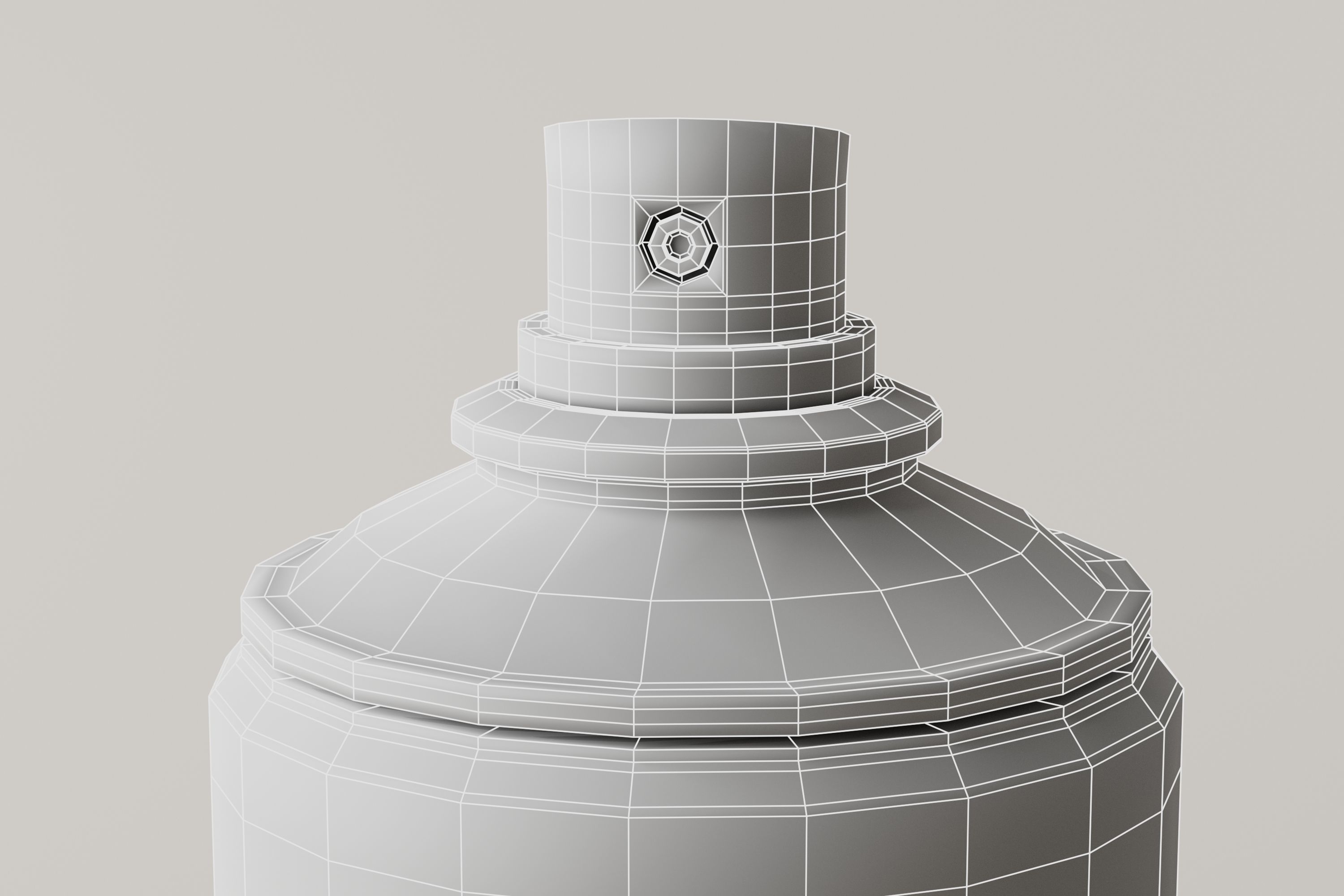 Spray Paint Can Low-poly 3D model_7