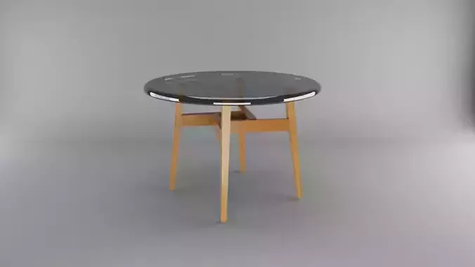 Wooden Round Table 3D model | CGTrader