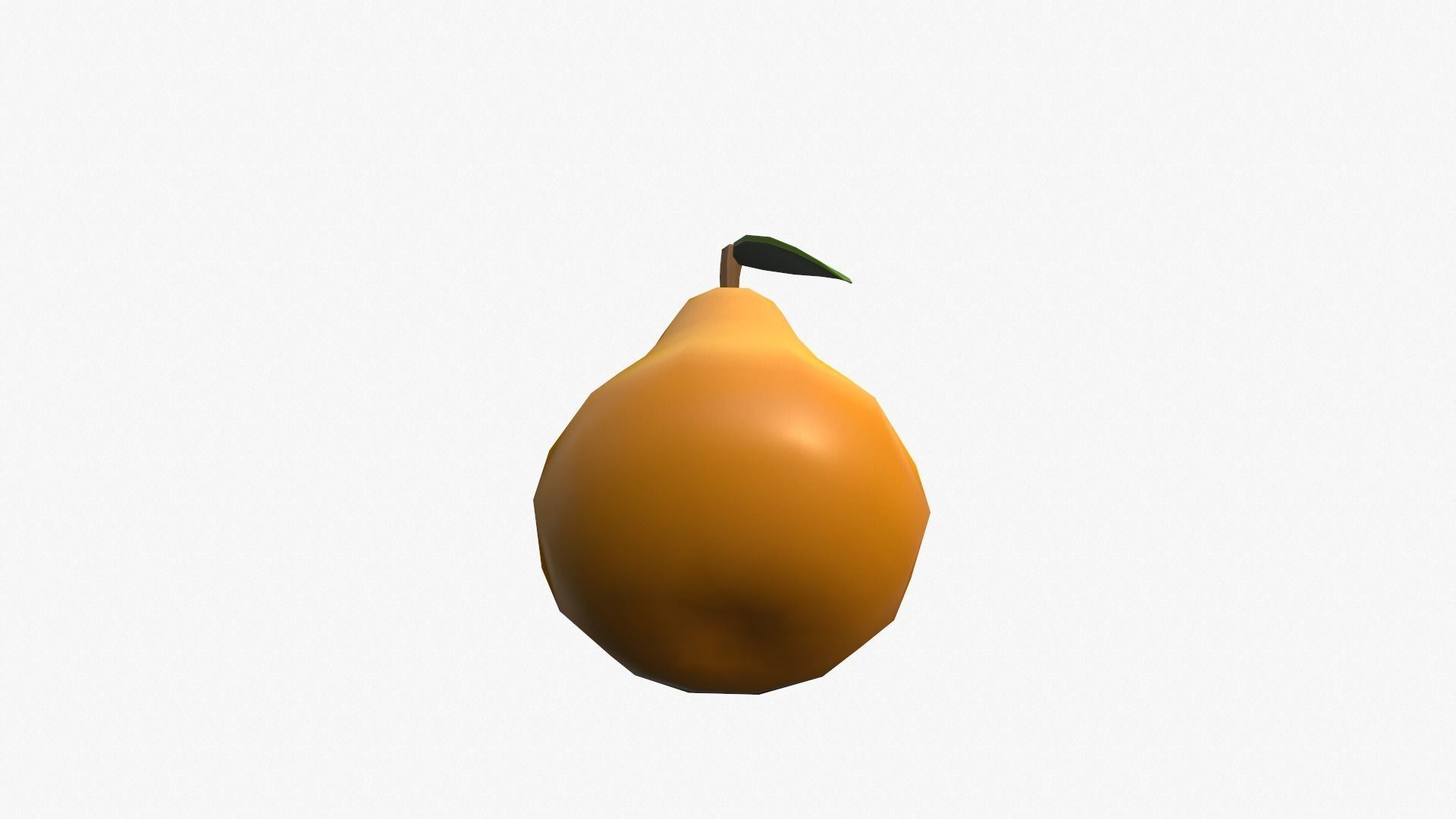 Cartoon Pear Low-poly 3D model_4