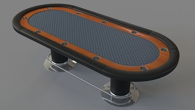 IDS Online Corp 96in 10 - Player Oak Poker Table 3D model