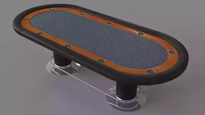 IDS Online Corp 96in 10 - Player Oak Poker Table