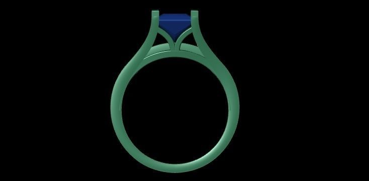 Fashion Diamond Ring For Women 3d Print Model 3D print model_4