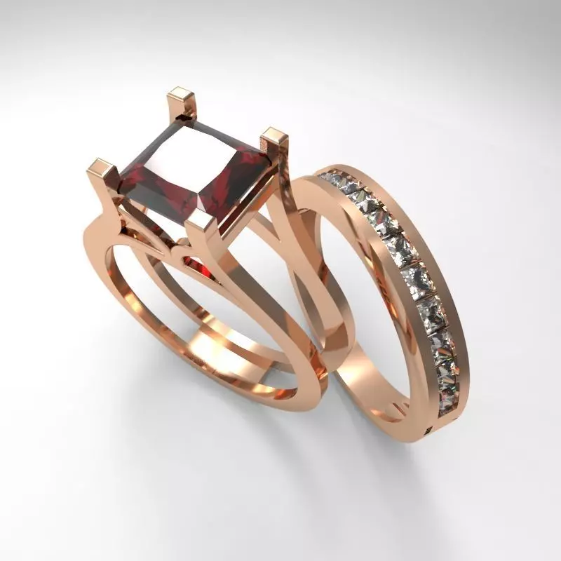 Fashion Diamond Ring For Women 3d Print Model 3D print model_0